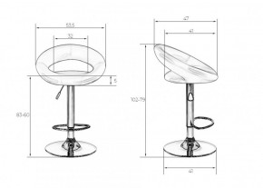 Стул барный DOBRIN MIRA LM-5001 (белый) в Коротчаево - korotchaevo.ok-mebel.com | фото 3