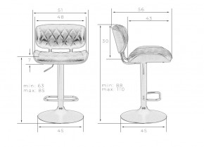 Стул барный DOBRIN MORGAN, цвет зеленый глянец PU 1890-14 в Коротчаево - korotchaevo.ok-mebel.com | фото 4