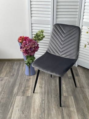 Стул DUKE BLUVEL-14 GREY, велюр / черный каркас М-City в Коротчаево - korotchaevo.ok-mebel.com | фото 5
