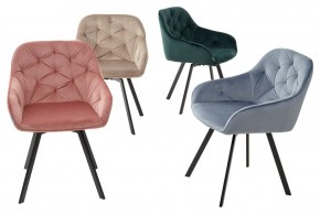 Стул GALE 360 град. поворот. BLUVEL-40 BEIGE, велюр/ черный каркас, М-City в Коротчаево - korotchaevo.ok-mebel.com | фото 3