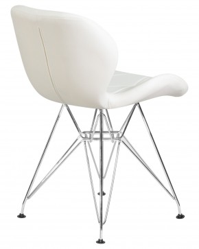 Стул обеденный DOBRIN BUTTERFLY CHROME, ножки хром, цвет белый в Коротчаево - korotchaevo.ok-mebel.com | фото 4