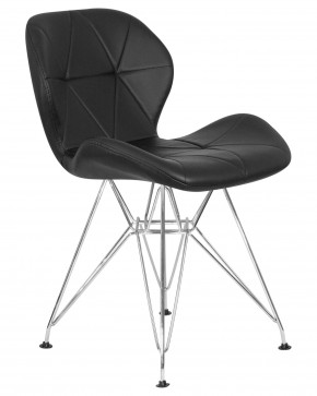 Стул обеденный DOBRIN BUTTERFLY CHROME, ножки хром, цвет чёрный в Коротчаево - korotchaevo.ok-mebel.com | фото 2
