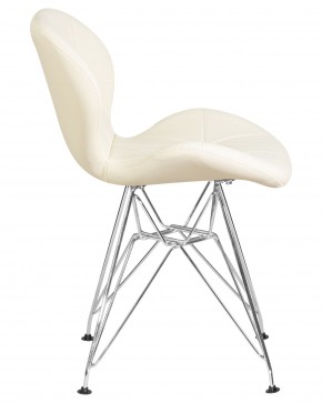 Стул обеденный DOBRIN BUTTERFLY CHROME, ножки хром, цвет кремовый в Коротчаево - korotchaevo.ok-mebel.com | фото 3