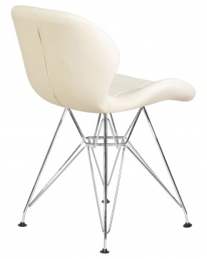 Стул обеденный DOBRIN BUTTERFLY CHROME, ножки хром, цвет кремовый в Коротчаево - korotchaevo.ok-mebel.com | фото 4