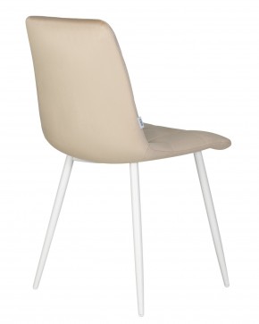 Стул обеденный DOBRIN CHILLY, Бежевый Holland 07, основание белое в Коротчаево - korotchaevo.ok-mebel.com | фото 5