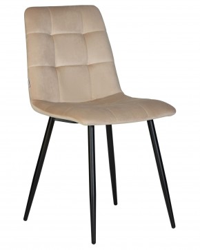 Стул обеденный DOBRIN CHILLY, Бежевый Holland 07, основание черный в Коротчаево - korotchaevo.ok-mebel.com | фото