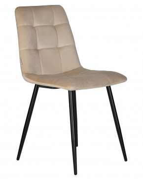 Стул обеденный DOBRIN CHILLY, Бежевый Holland 07, основание черный в Коротчаево - korotchaevo.ok-mebel.com | фото 3