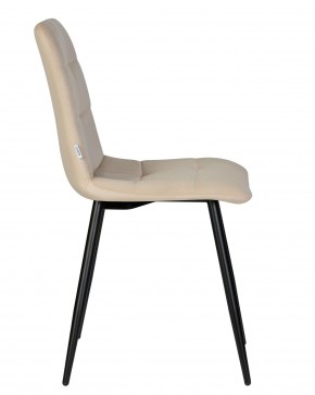 Стул обеденный DOBRIN CHILLY, Бежевый Holland 07, основание черный в Коротчаево - korotchaevo.ok-mebel.com | фото 4