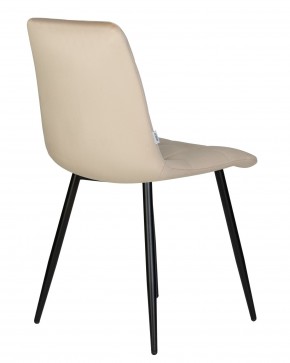Стул обеденный DOBRIN CHILLY, Бежевый Holland 07, основание черный в Коротчаево - korotchaevo.ok-mebel.com | фото 5