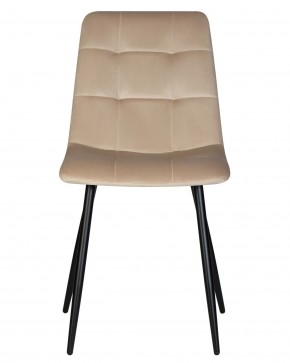 Стул обеденный DOBRIN CHILLY, Бежевый Holland 07, основание черный в Коротчаево - korotchaevo.ok-mebel.com | фото 7