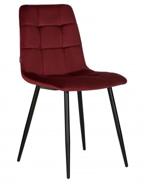 Стул обеденный DOBRIN CHILLY, Бордовый Holland 47, основание черный в Коротчаево - korotchaevo.ok-mebel.com | фото