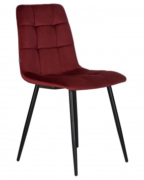 Стул обеденный DOBRIN CHILLY, Бордовый Holland 47, основание черный в Коротчаево - korotchaevo.ok-mebel.com | фото 4