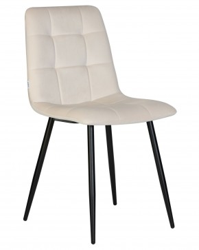 Стул обеденный DOBRIN CHILLY, Кремовый Holland 05, основание черное в Коротчаево - korotchaevo.ok-mebel.com | фото