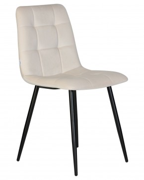 Стул обеденный DOBRIN CHILLY, Кремовый Holland 05, основание черное в Коротчаево - korotchaevo.ok-mebel.com | фото 3