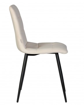 Стул обеденный DOBRIN CHILLY, Кремовый Holland 05, основание черное в Коротчаево - korotchaevo.ok-mebel.com | фото 4