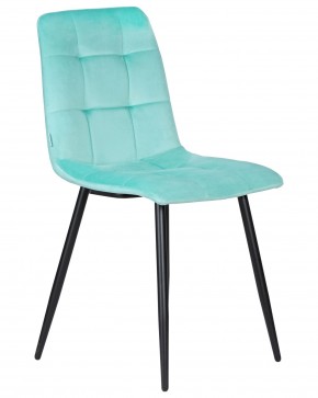 Стул обеденный DOBRIN CHILLY, Мятный Holland 50, основание черное в Коротчаево - korotchaevo.ok-mebel.com | фото 2