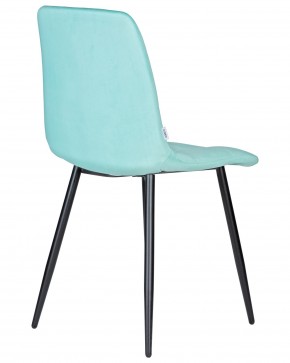 Стул обеденный DOBRIN CHILLY, Мятный Holland 50, основание черное в Коротчаево - korotchaevo.ok-mebel.com | фото 4