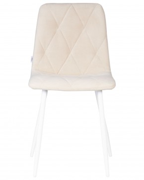 Стул обеденный DOBRIN CHILLY ROMBO, Бежевый Simple 44, основание белое в Коротчаево - korotchaevo.ok-mebel.com | фото 6