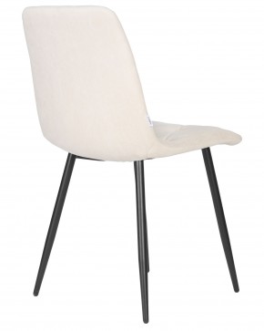 Стул обеденный DOBRIN CHILLY ROMBO, Бежевый Simple 44, основание черный в Коротчаево - korotchaevo.ok-mebel.com | фото 4