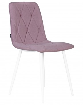 Стул обеденный DOBRIN CHILLY ROMBO, Лавандовый Simple 48, основание белый в Коротчаево - korotchaevo.ok-mebel.com | фото 2