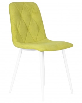 Стул обеденный DOBRIN CHILLY ROMBO, Лайм Simple 14, основание белый в Коротчаево - korotchaevo.ok-mebel.com | фото 2