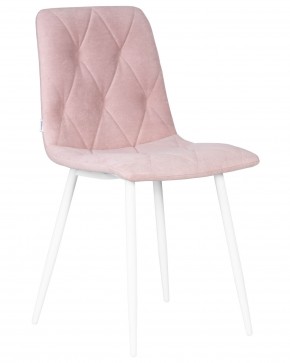 Стул обеденный DOBRIN CHILLY ROMBO, Розовый Simple 03, основание белый в Коротчаево - korotchaevo.ok-mebel.com | фото