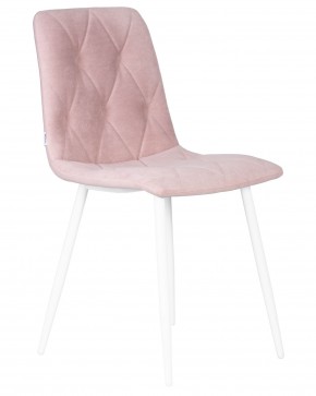 Стул обеденный DOBRIN CHILLY ROMBO, Розовый Simple 03, основание белый в Коротчаево - korotchaevo.ok-mebel.com | фото 2