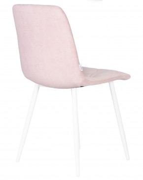 Стул обеденный DOBRIN CHILLY ROMBO, Розовый Simple 03, основание белый в Коротчаево - korotchaevo.ok-mebel.com | фото 4