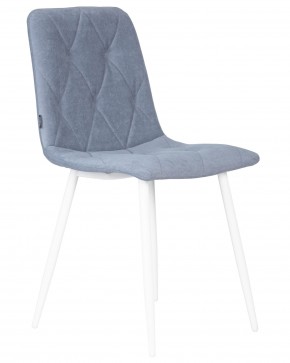 Стул обеденный DOBRIN CHILLY ROMBO, Серо-голубой Simple 26, основание белый в Коротчаево - korotchaevo.ok-mebel.com | фото 2