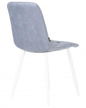 Стул обеденный DOBRIN CHILLY ROMBO, Серо-голубой Simple 26, основание белый в Коротчаево - korotchaevo.ok-mebel.com | фото 4