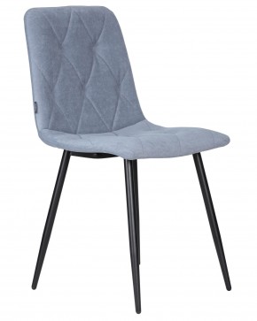 Стул обеденный DOBRIN CHILLY ROMBO, Серо-голубой Simple 26, основание черное в Коротчаево - korotchaevo.ok-mebel.com | фото 2