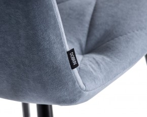 Стул обеденный DOBRIN CHILLY ROMBO, Серо-голубой Simple 26, основание черное в Коротчаево - korotchaevo.ok-mebel.com | фото 7