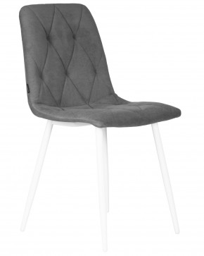Стул обеденный DOBRIN CHILLY ROMBO, Серый Simple 33, основание белый в Коротчаево - korotchaevo.ok-mebel.com | фото 2