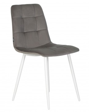 Стул обеденный DOBRIN CHILLY, Темно-серый Holland 18, основание белое в Коротчаево - korotchaevo.ok-mebel.com | фото 2