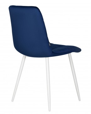 Стул обеденный DOBRIN CHILLY, Темно-синий Holland 60, основание белое в Коротчаево - korotchaevo.ok-mebel.com | фото 4