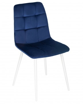 Стул обеденный DOBRIN CHILLY, Темно-синий Holland 60, основание белое в Коротчаево - korotchaevo.ok-mebel.com | фото 7