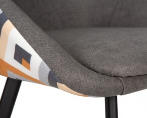 Стул обеденный DOBRIN MARKUS, ЭМАЛЬ ЧЕРНЫЙ МУАР ткань Candy Graphite+Escada Ochre в Коротчаево - korotchaevo.ok-mebel.com | фото 7