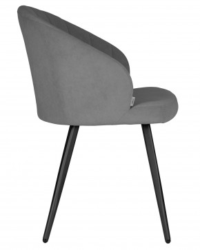 Стул обеденный DOBRIN NAOMI, ЭМАЛЬ ЧЕРНЫЙ МУАР велюр Catania Stone в Коротчаево - korotchaevo.ok-mebel.com | фото 3