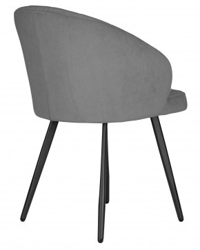 Стул обеденный DOBRIN NAOMI, ЭМАЛЬ ЧЕРНЫЙ МУАР велюр Catania Stone в Коротчаево - korotchaevo.ok-mebel.com | фото 4