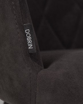 Стул обеденный DOBRIN ROBY, ЭМАЛЬ ЧЕРНЫЙ МУАР велюр Catania Espresso в Коротчаево - korotchaevo.ok-mebel.com | фото 9