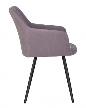 Стул обеденный DOBRIN ROBY, ЭМАЛЬ ЧЕРНЫЙ МУАР велюр Catania Lavender в Коротчаево - korotchaevo.ok-mebel.com | фото 3