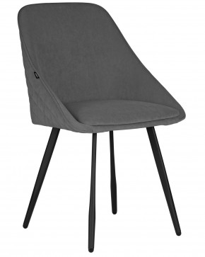 Стул обеденный DOBRIN STELLA, ЭМАЛЬ ЧЕРНЫЙ МУАР велюр Catania Stone в Коротчаево - korotchaevo.ok-mebel.com | фото