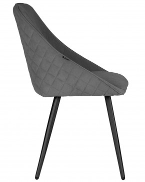 Стул обеденный DOBRIN STELLA, ЭМАЛЬ ЧЕРНЫЙ МУАР велюр Catania Stone в Коротчаево - korotchaevo.ok-mebel.com | фото 3