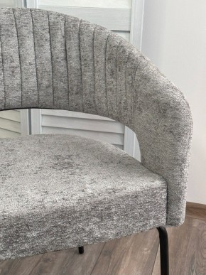 Стул SNUG 3018-17 серый, шенилл / черный каркас, ®DISAUR в Коротчаево - korotchaevo.ok-mebel.com | фото 4