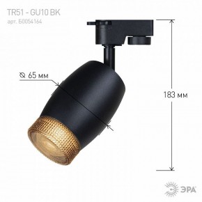 Светильник на штанге Эра  TR51 - GU10 BK в Коротчаево - korotchaevo.ok-mebel.com | фото 4