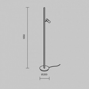 Торшер Maytoni Thin MOD395FL-L28B3K в Коротчаево - korotchaevo.ok-mebel.com | фото 5