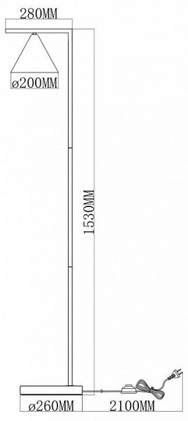 Торшер Moderli Omaha V11592-1F в Коротчаево - korotchaevo.ok-mebel.com | фото 6