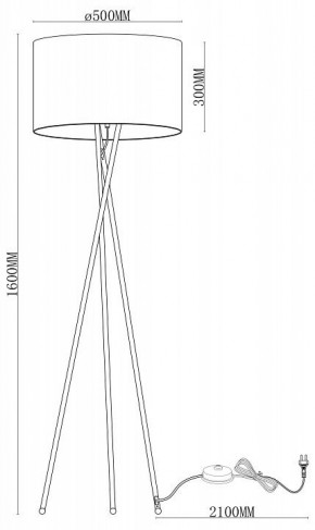 Торшер Moderli Palma V11597-1F в Коротчаево - korotchaevo.ok-mebel.com | фото 2