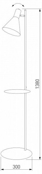 Торшер с полкой TK Lighting Jump 5864 Jump в Коротчаево - korotchaevo.ok-mebel.com | фото 2