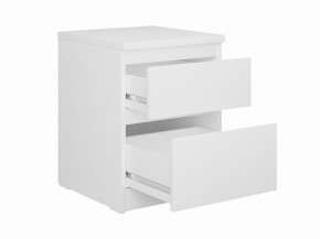 Тумба КАСТОР малая с двумя ящиками, цвет белый в Коротчаево - korotchaevo.ok-mebel.com | фото 2